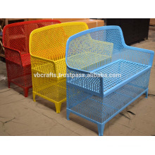 Wrought Iron Garden Bench colorfull powder coated weather proof